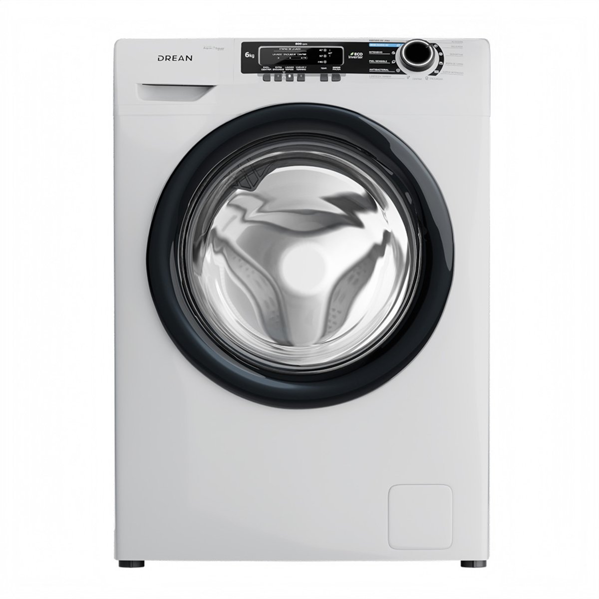 LAVARROPAS ECOINVERTER CARGA FRONTAL 6 KG 800 RPM BLANCO DREAN