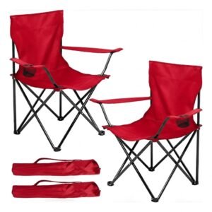 SILLAS DIRECTOR PLEGABLES CAMPING COLOR ROJO
